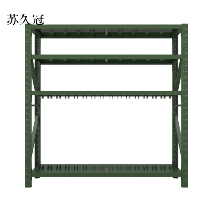 苏久冠消防铁锹镐农具摆放架安保装备器材存放架军绿色拆装盾牌货架盾牌架2000*600*2000
