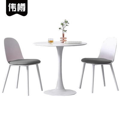 伟樽洽谈会议桌一桌二椅700*700*750mm套