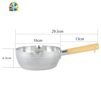 日式铝制雪平锅 加厚单底小奶锅 煮面锅汤锅 电磁炉锅具 FENGHOU 22CM木柄雪平锅煤气炉专用