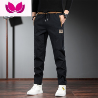 七斓2023新款春季休闲裤男款修身工装夏季薄款男士运动九分男裤子潮牌