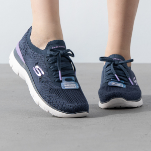 SKECHERS斯凯奇女鞋新款网面透气健步鞋减震休闲运动鞋150122-NVLV ZP