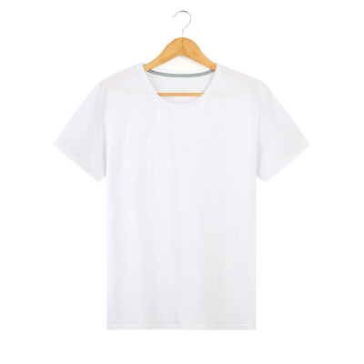 纯色打底衫棉空白青少年初中高中大学生男孩半袖纯白色男式衣服体恤