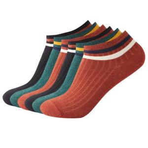 [好货直降:45]美特斯邦威女双杠条纹六双装短袜