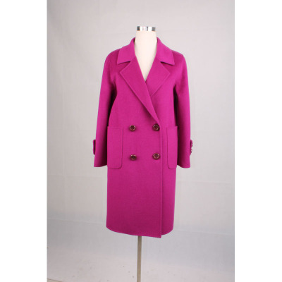 依伊之家2020毛呢个性新款时尚呢衣SL201玫红M