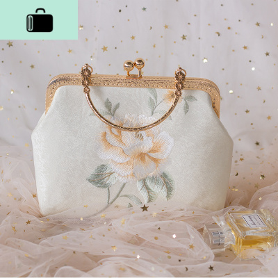 汉服古风斜挎包包2020新款潮小清新刺绣中国风仙女复古刺绣口金包NEW LAKE女斜挎包