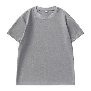 短袖男T恤夏季男装潮流T恤纯色圆领宽松大码纯色打底衫半袖体恤