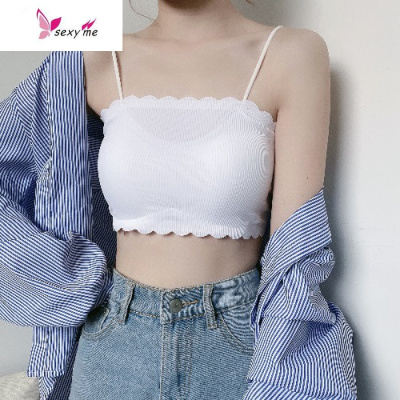 夏季新款韩版少女无痕美背打底吊带裹胸围胸防走光学生内衣抹胸女FISHBASKET