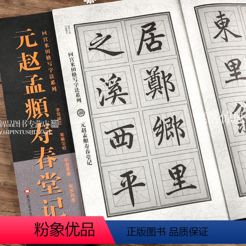 [正版]元赵孟頫寿春堂记 回宫米田格写字法系列 赵体楷书高清放大旁 附简体旁注回宫米田格临摹范本楷书毛笔字帖 黑龙江美