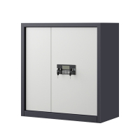 东升顺指纹电子保密柜钢制密码文件柜档案柜办公柜矮柜保密资料柜单节灰白:电子锁