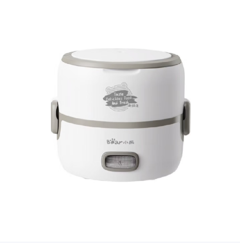 小熊(Bear) 电热饭盒 便携式方形保温饭盒插电加热饭盒双层不锈钢内胆真空保鲜 DFH-B14S3