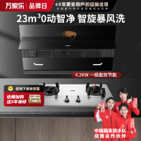 万家乐 烟机灶具家用两件套 AL5+KA031 23立方侧吸自动清洁抽油烟机4.2kw燃气灶烟机灶具家用套餐烟灶组合