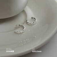 999纯银爱心串耳夹女耳环耳饰气质小众简约个性礼物ins风潮送女朋友老婆情人节七夕生日礼物