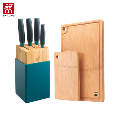 双立人（ZWILLING）NowS刀具7件套厨房家用全套切菜刀多用蔬果刀砧板套装