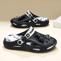 5.0踩屎感洞洞鞋夏季情侣款休闲度假EVA轻便防滑大码男拖鞋