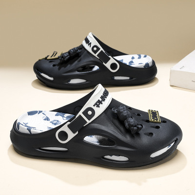 5.0踩屎感洞洞鞋夏季情侣款休闲度假EVA轻便防滑大码男拖鞋