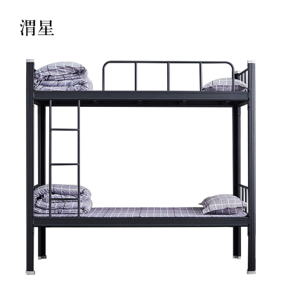 渭星铁架床钢木床宿舍床黑色加厚型2000X1200含床板