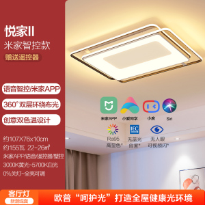 欧普照明线性多层次光设计款北欧线条客厅灯LED吸顶灯智控TC