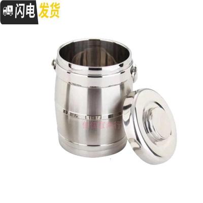 三维工匠商用餐厅大容量双层保温提锅不锈钢米饭桶饭盒酒店专用盛汤碗 2.6保温直型提锅(无格层)