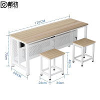 戴劲微机房电脑桌台式桌学校多媒体教室培训桌1.2米[双人含凳]