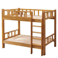广亿隆实木床宿舍公寓高低床子母床双层床原木色