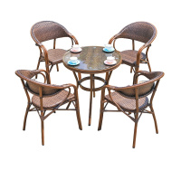 攸形桌椅组合70*70*75cm+4椅套