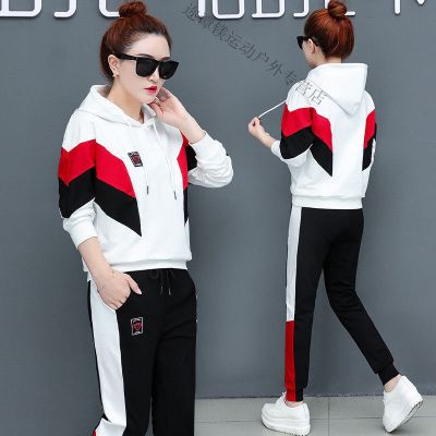 珂卡慕(KEKAMU)设计师品牌女装潮牌春装2020春秋新款服套装女时尚休闲卫衣宽松两件套秋白色M