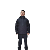 尚诺雅黑色连帽工作套装SNYF508套