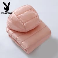 花花公子轻薄羽绒服女短款轻便立领连帽休闲时尚秋冬季白鸭绒外套