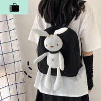 ins日系软妹古着感少女书包韩国ulzzang可爱兔子玩偶学生双肩包萌NEW LAKE
