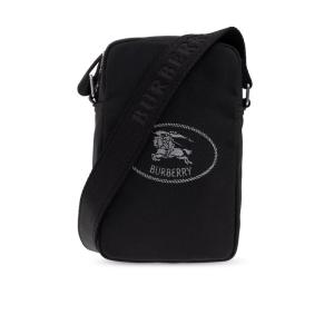 BURBERRY男士单肩包简约设计大容量防泼水实用通勤包 黑色