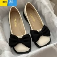 聚范红青蜓法式小皮鞋女2024秋新款英伦风时尚百搭工作一脚蹬单鞋