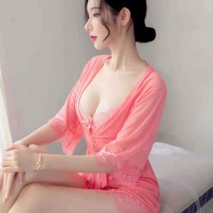 长夜漫漫 女士情趣内衣大码透视诱惑吊带性感蕾丝睡裙套装女式情趣睡衣性感露乳内衣女开档免脱吊带仙女裙成人用品