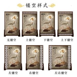 中式实木屏风隔断客厅装饰卧室遮挡家用胡桃镂空 座屏 图案尺寸可定制,联系客服 整装