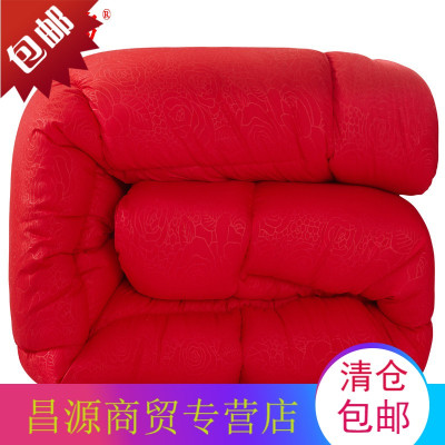 学生宿舍加厚羽丝绒被子秋冬婚庆大红柔软保暖棉被芯冬被