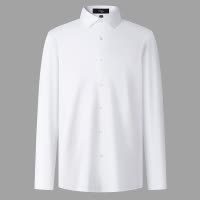 鳄鱼恤CROCODILE 秋冬男士商务休闲衬衫百搭长袖免烫衬衣