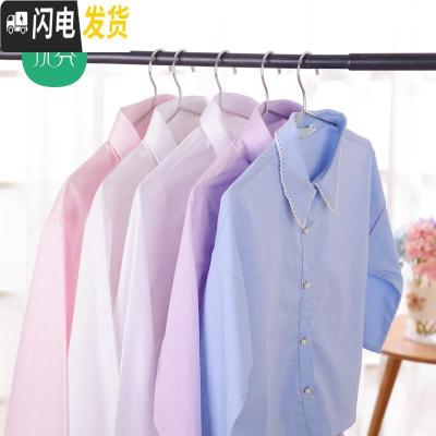 三维工匠加粗不锈钢10支 干湿两用衣服挂晾晒架衣挂 防滑衣柜架 45cm特大外套专用 10个