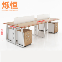 烁恒办公桌四人位+柜套