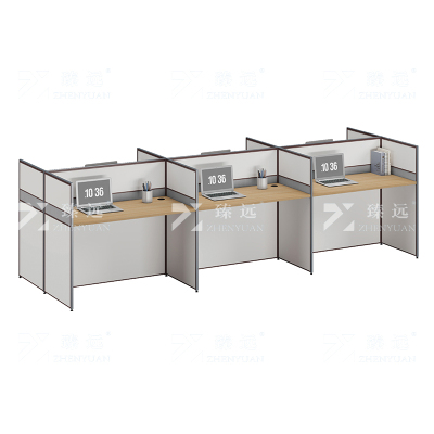 臻远 ZYGW-003 职员桌办公桌屏风工作卡位 对坐六人位