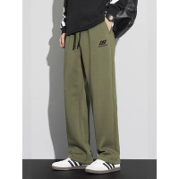 |重磅针织裤子男生秋季新款宽松直筒男士休闲长裤