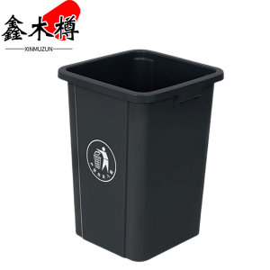 鑫木樽无盖垃圾桶50L个