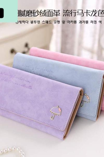女士钱包长款多功能百搭日韩个性大气学生简约小清新皮夹子折叠潮NEW LAKE