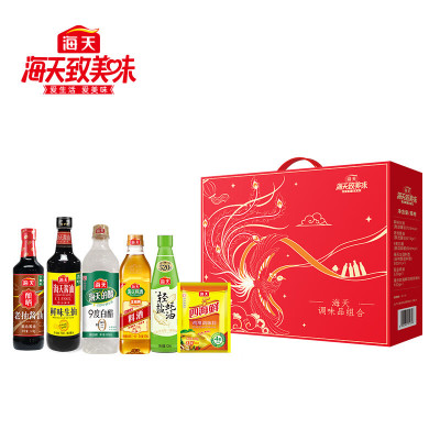 海天 凤鸣朝阳调味品 6件礼盒[2050ml+1230g]