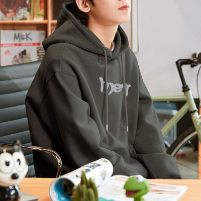 [3件8.5折101.9元,叠加优惠券]唐狮连帽卫衣男印花休闲男士卫衣秋新款宽松男卫衣衣服男秋季卫衣连帽