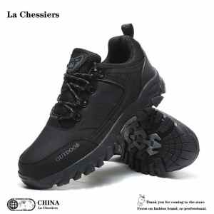 La Chessiers户外登山鞋男防水防滑耐磨秋冬新款运动鞋轻便爬山大码徒步鞋