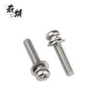 蔚期 GB9074.8不锈钢十字盘头三组合螺钉 M3*20 个