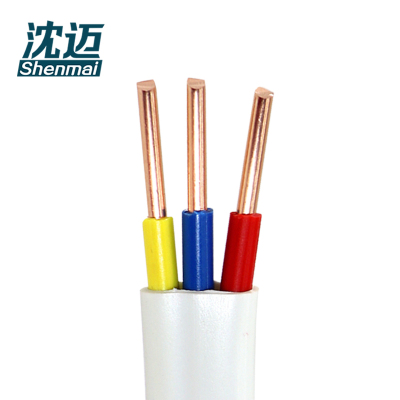 沈迈 铜芯硬电线 ZR-BVVB-3*4mm²(95米) /捆