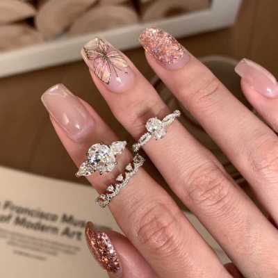 小众精致满钻锆石戒指女时尚温柔百搭高级感开口食指戒2024年新款送女朋友老婆情人节七夕生日礼物