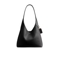 COACH 女士徽标单肩包 精致百搭单手柄 按扣休闲手提包 CU068-BLACK
