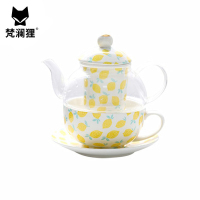 梵澜狸陶瓷花茶玻璃壶TA39 个