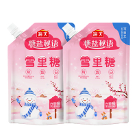 海天白糖雪里糖400g*2袋 白砂糖家用袋装白沙糖一级食用烘焙小包装袋糖